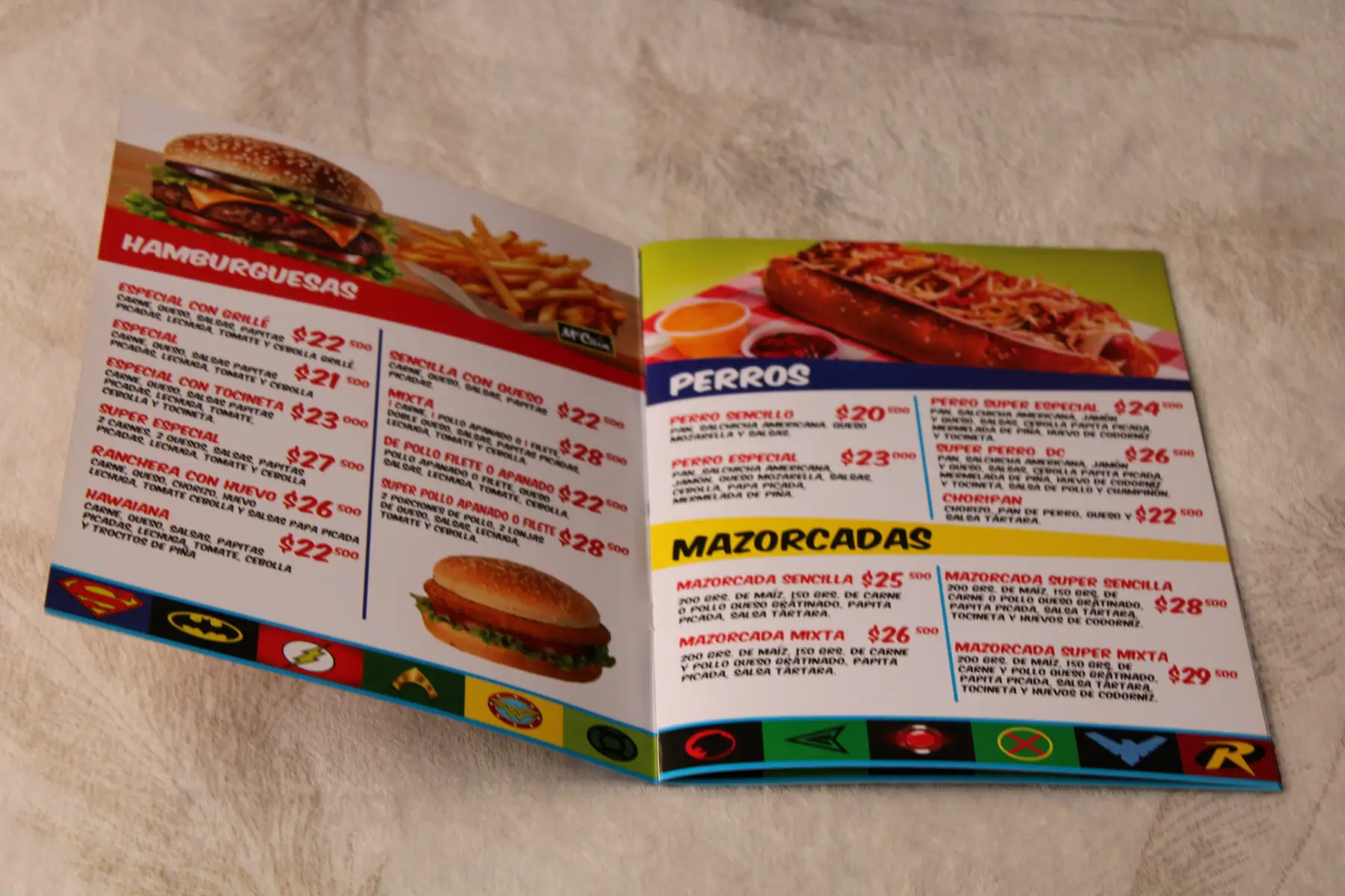 Menús Restaurante - Producto personalizado de alta calidad